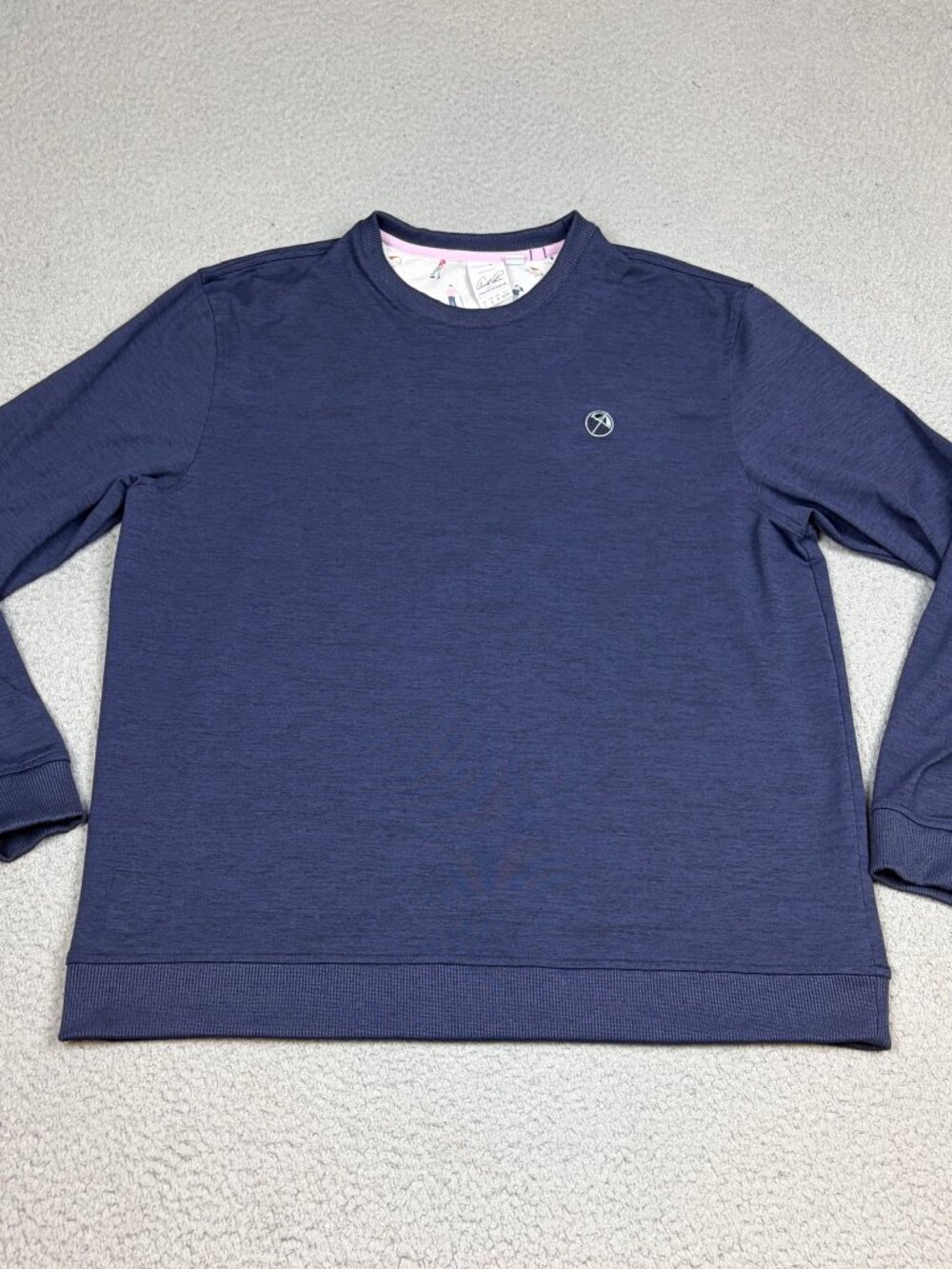 Puma X Arnold Palmer Sweatshirt Mens Size L Blue Stretch Performance Golf Lemons